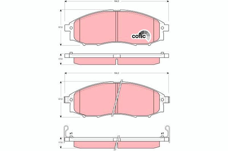 Brake Pad Set, disc brake TRW GDB3340