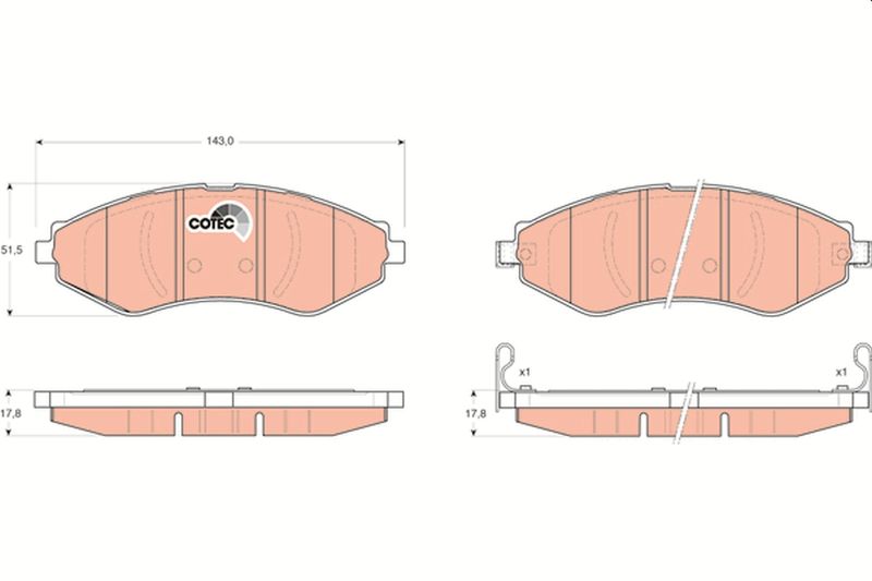 Brake Pad Set, disc brake TRW gdb3347