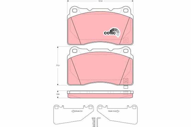 Brake Pad Set, disc brake TRW GDB3349