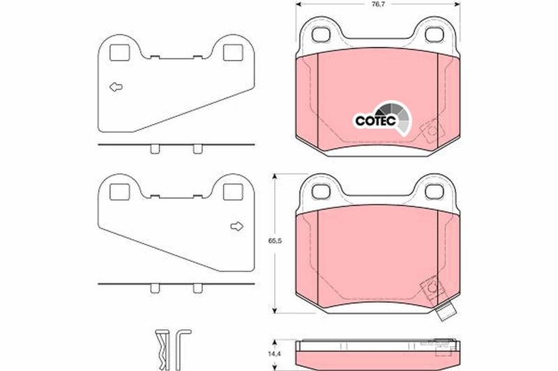 Brake Pad Set, disc brake TRW GDB3350