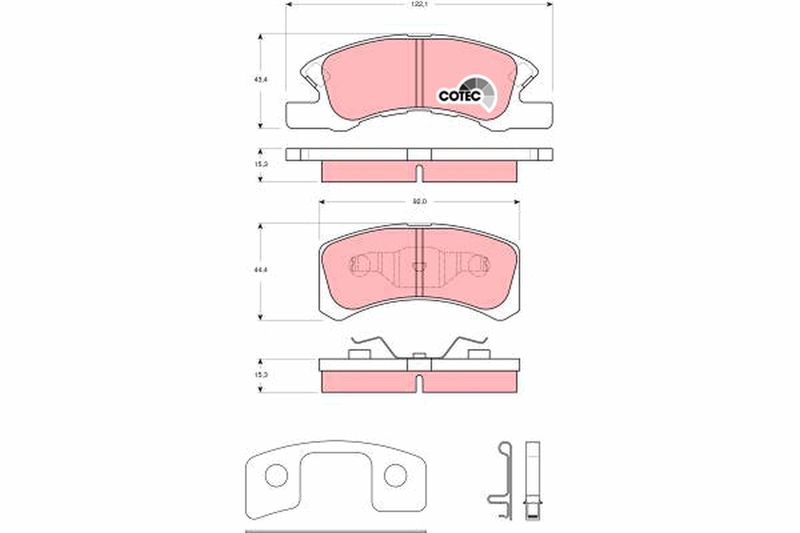 Brake Pad Set, disc brake TRW GDB3358