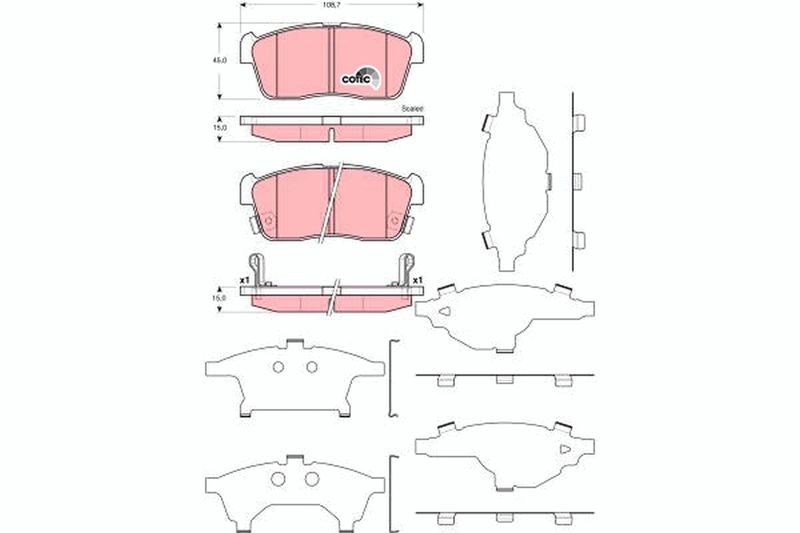 Brake Pad Set, disc brake TRW GDB3359