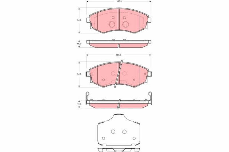 Brake Pad Set, disc brake TRW GDB3365