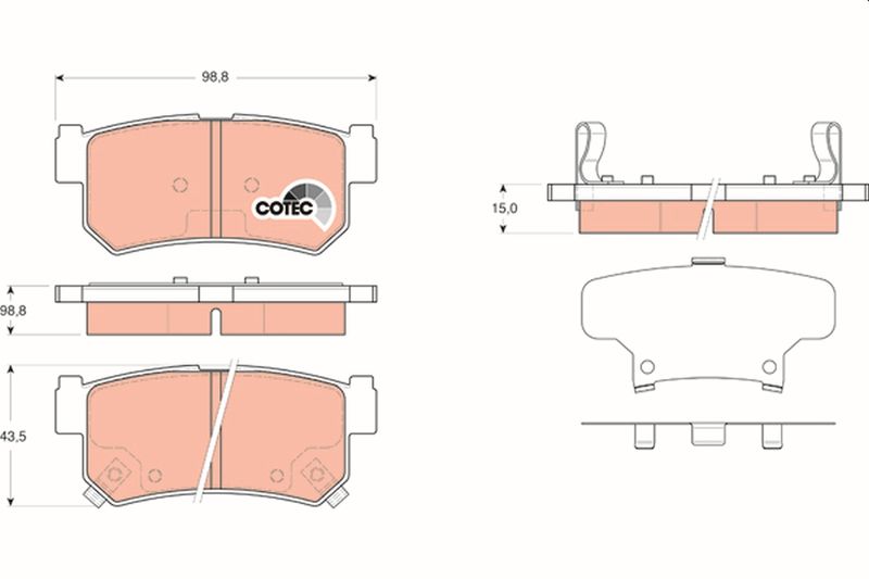 Brake Pad Set, disc brake TRW GDB3366