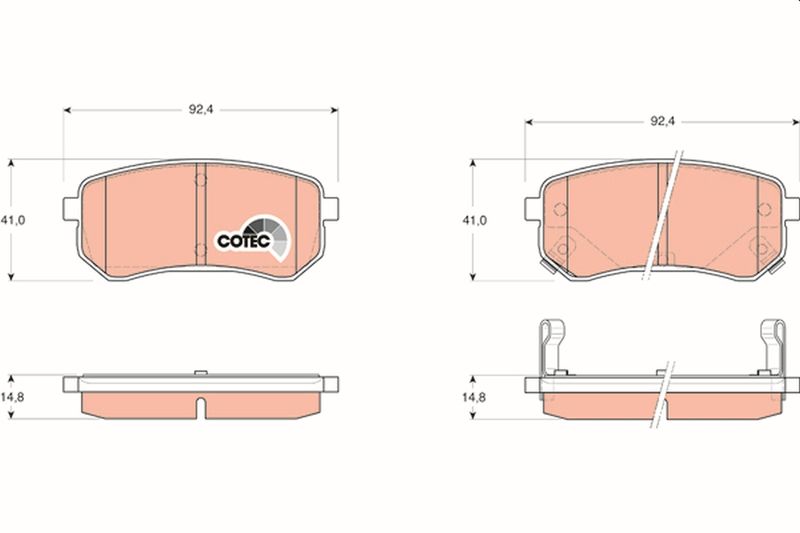 Brake Pad Set, disc brake TRW GDB3370