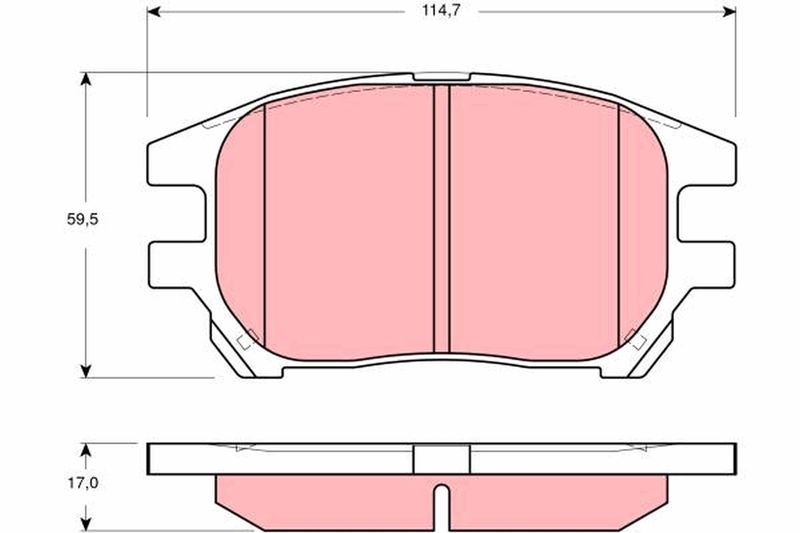 Brake Pad Set, disc brake TRW GDB3379