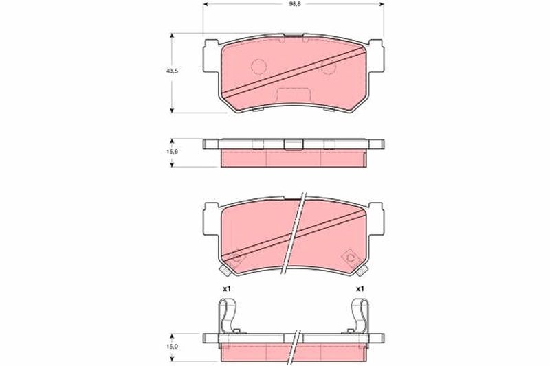 Brake Pad Set, disc brake TRW GDB3382