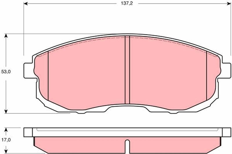 Brake Pad Set, disc brake TRW GDB3390