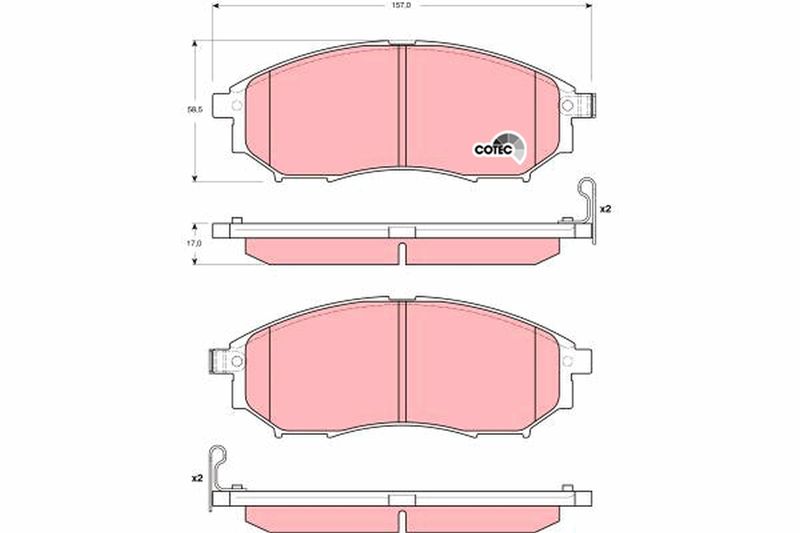 Brake Pad Set, disc brake TRW GDB3392