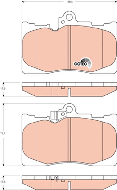 Brake Pad Set, disc brake TRW GDB3398