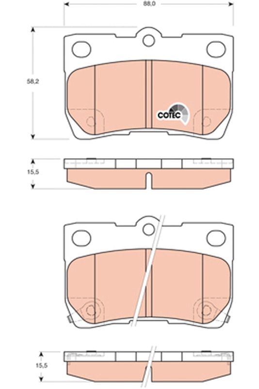 Brake Pad Set, disc brake TRW GDB3399