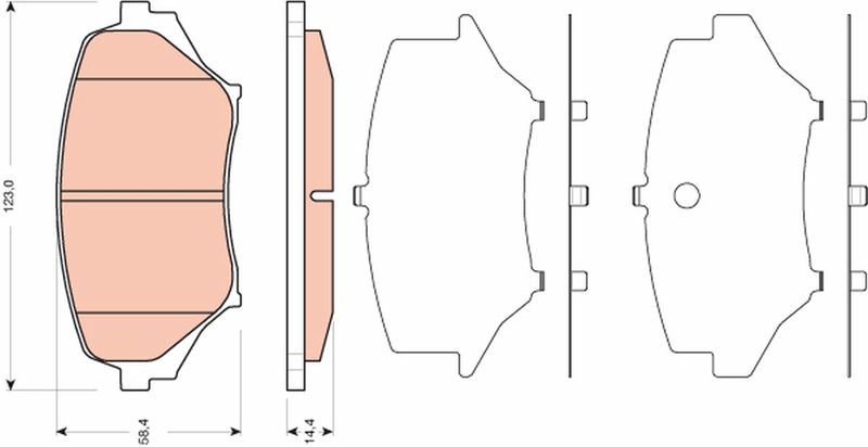 Brake Pad Set, disc brake TRW GDB3401