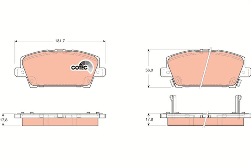 Brake Pad Set, disc brake TRW GDB3407