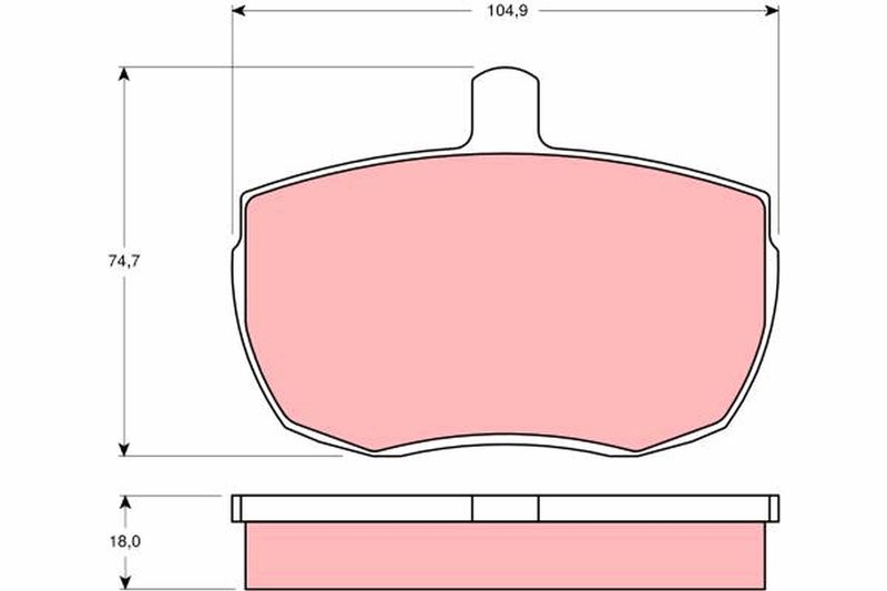 Brake Pad Set, disc brake TRW GDB341