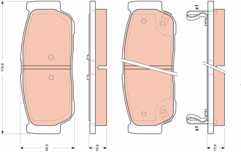 Brake Pad Set, disc brake TRW GDB3413