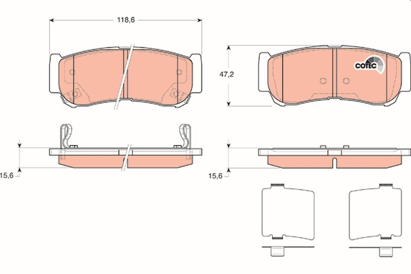 Brake Pad Set, disc brake TRW GDB3419