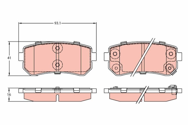 Brake Pad Set, disc brake TRW GDB3421