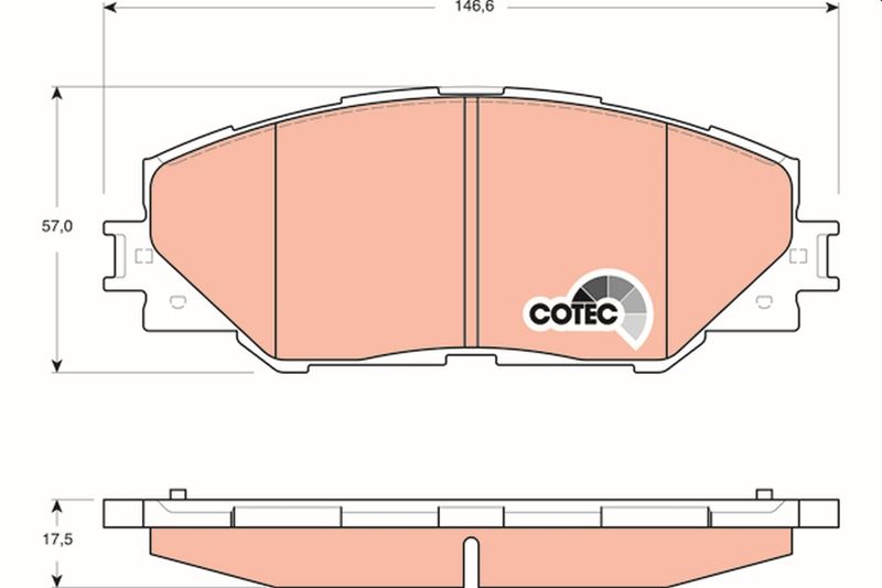 Brake Pad Set, disc brake TRW GDB3424