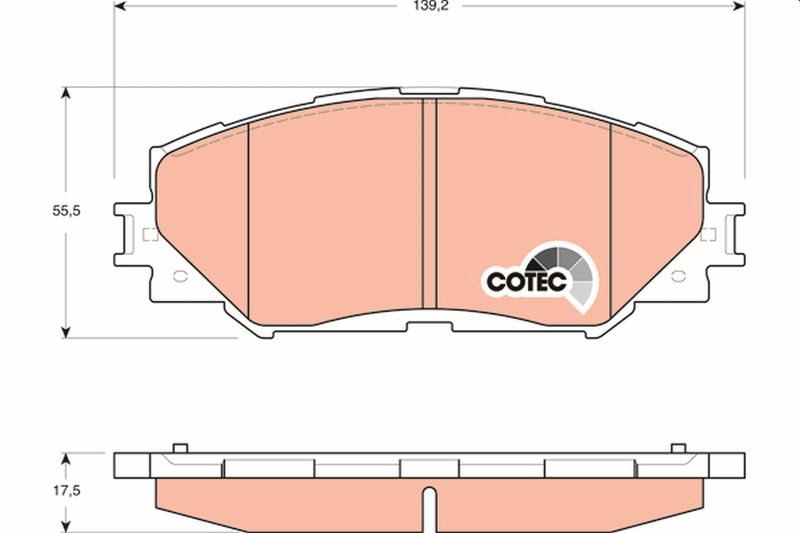 Brake Pad Set, disc brake TRW GDB3425