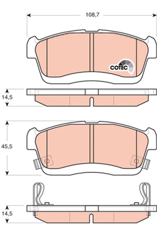 Brake Pad Set, disc brake TRW GDB3430