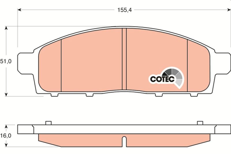 Brake Pad Set, disc brake TRW GDB3435