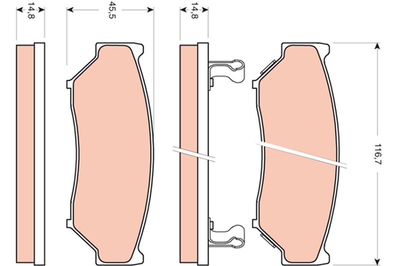 Brake Pad Set, disc brake TRW GDB3436