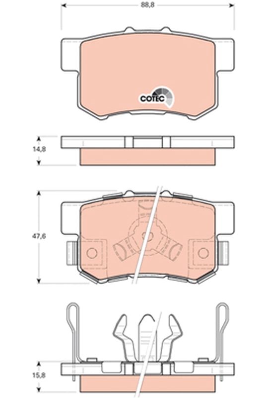 Brake Pad Set, disc brake TRW GDB3438