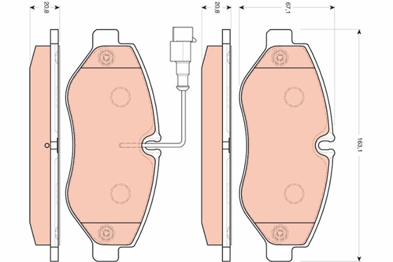 Brake Pad Set, disc brake TRW GDB3439