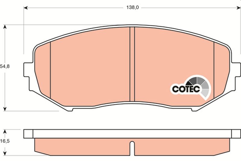 Brake Pad Set, disc brake TRW GDB3443