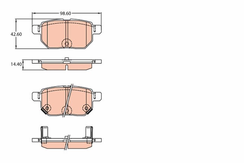 Brake Pad Set, disc brake TRW GDB3454