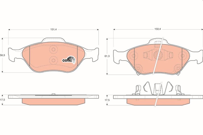 Brake Pad Set, disc brake TRW GDB3457