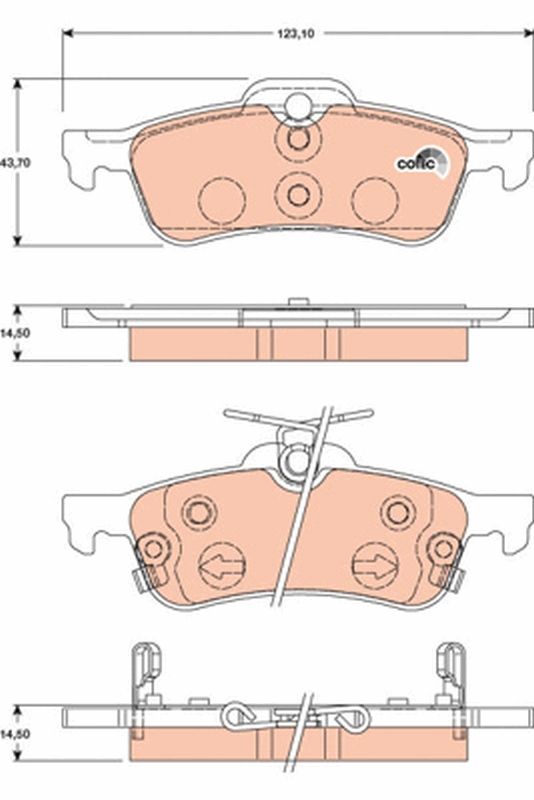 Brake Pad Set, disc brake TRW GDB3458