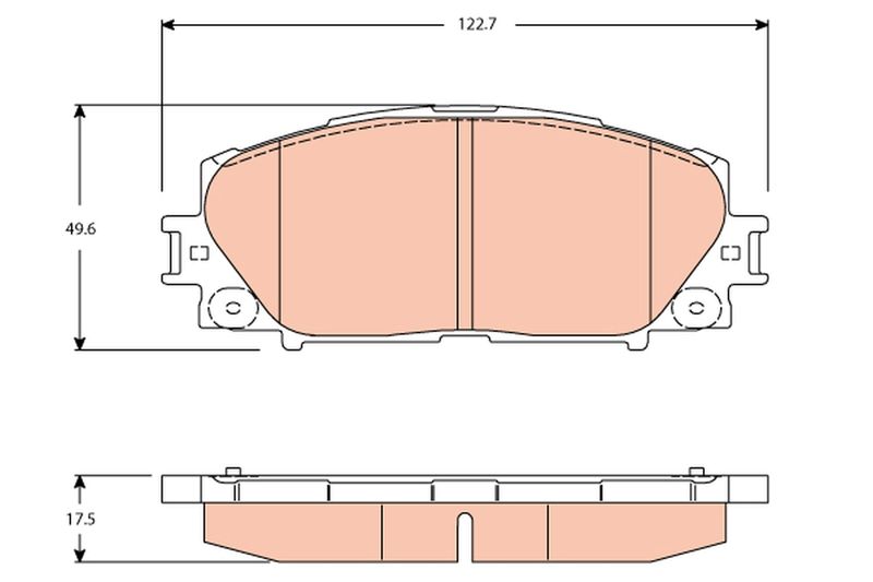 Комплект гальмівних накладок, дискове гальмо TRW GDB3459