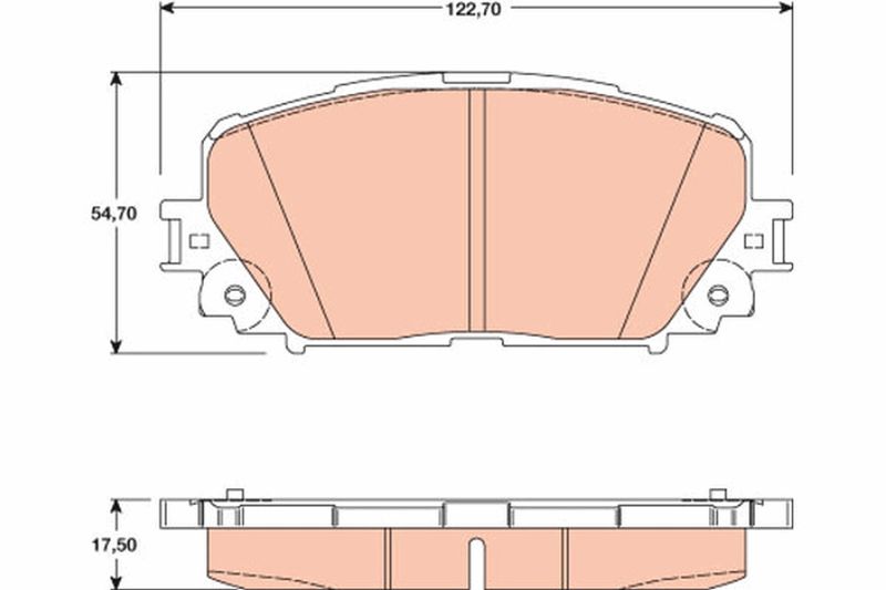 Комплект гальмівних накладок, дискове гальмо TRW GDB3460