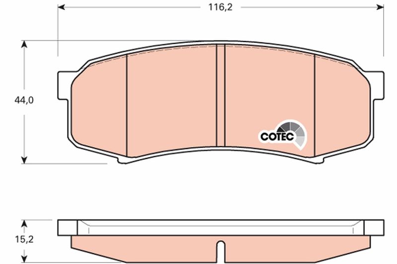 Brake Pad Set, disc brake TRW GDB3464