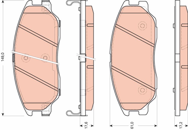 Brake Pad Set, disc brake TRW GDB3465