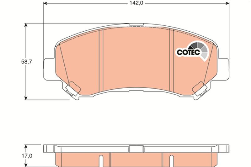 Brake Pad Set, disc brake TRW GDB3467