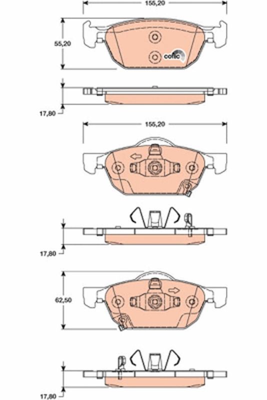 Brake Pad Set, disc brake TRW GDB3476