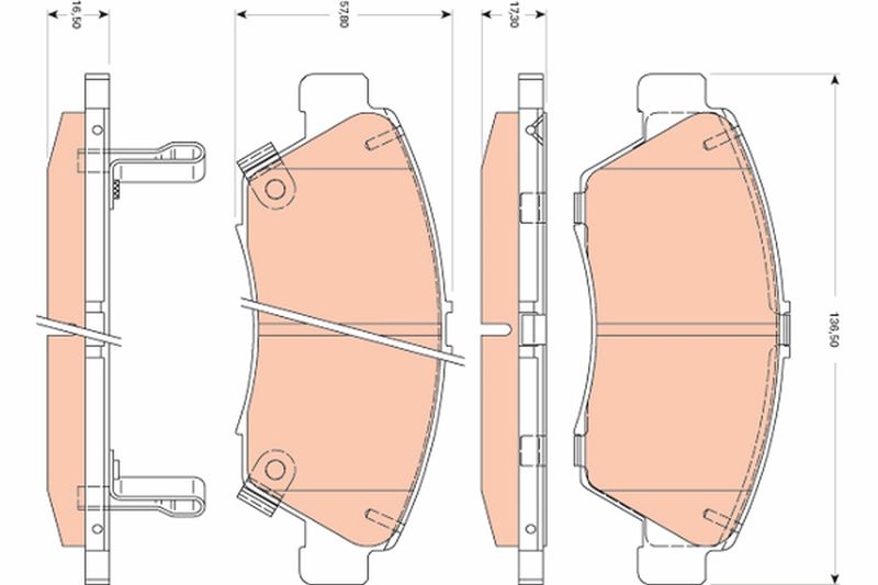 Brake Pad Set, disc brake TRW GDB3478