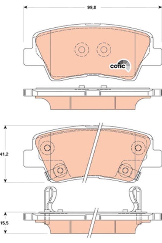 Brake Pad Set, disc brake TRW GDB3494