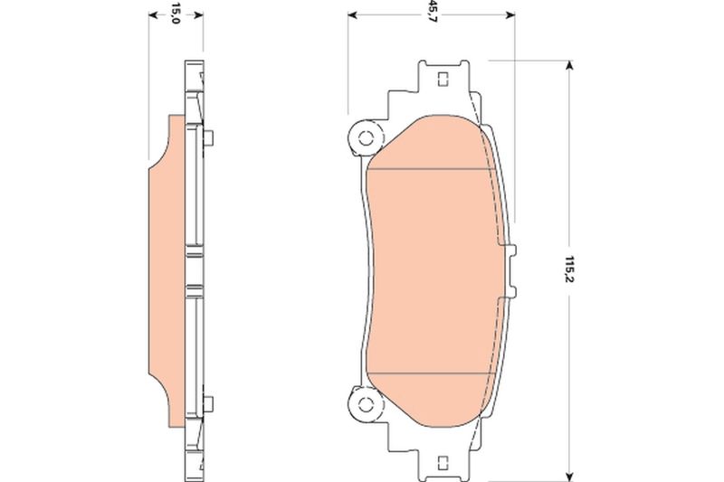 Brake Pad Set, disc brake TRW GDB3497