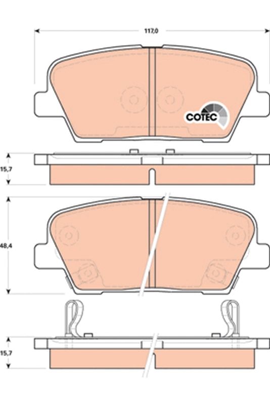 Brake Pad Set, disc brake TRW GDB3499