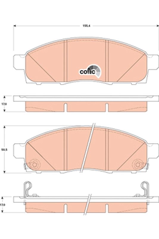 Brake Pad Set, disc brake TRW GDB3502