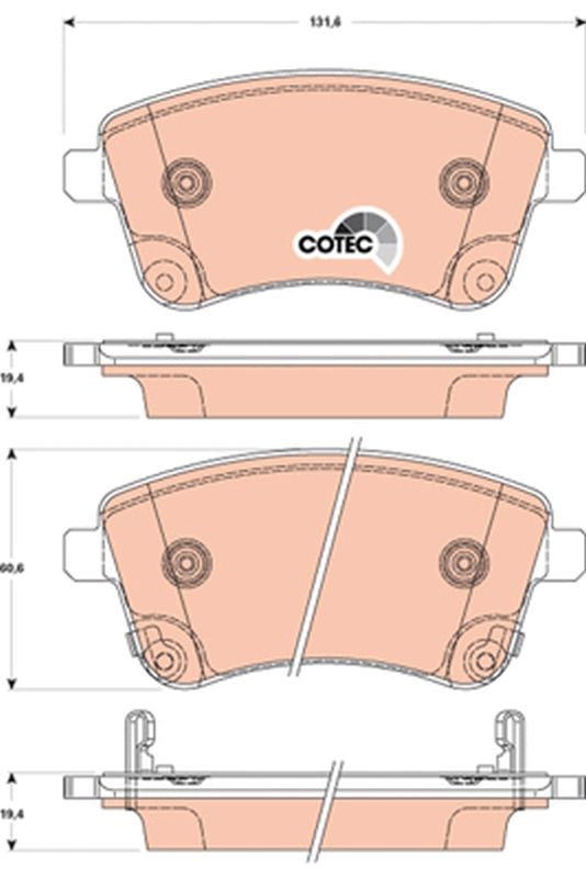 Brake Pad Set, disc brake TRW GDB3509