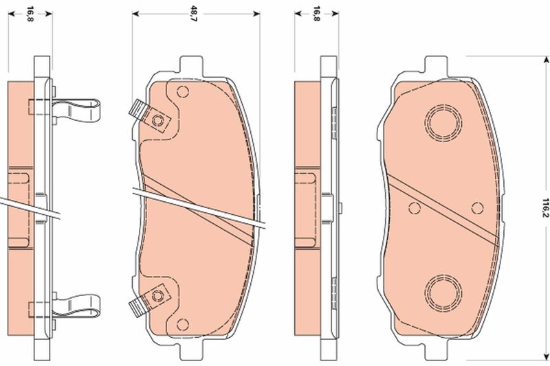 Brake Pad Set, disc brake TRW GDB3510