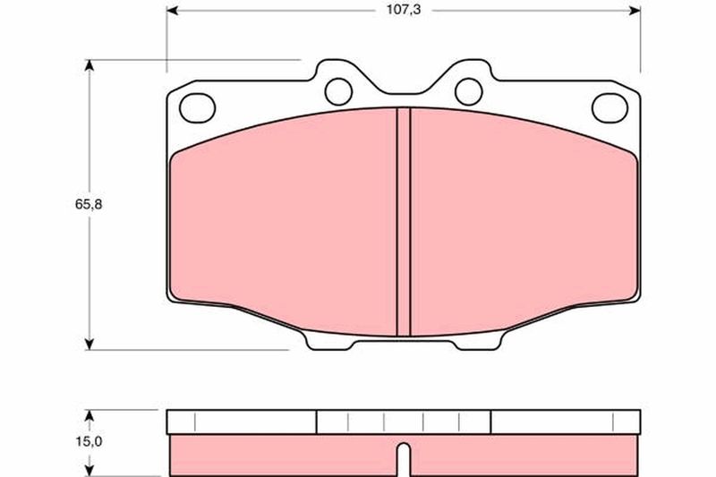 Brake Pad Set, disc brake TRW GDB352