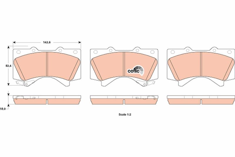 Brake Pad Set, disc brake TRW GDB3524