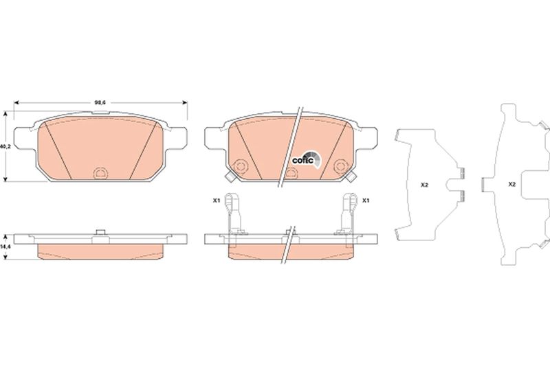 Brake Pad Set, disc brake TRW GDB3529