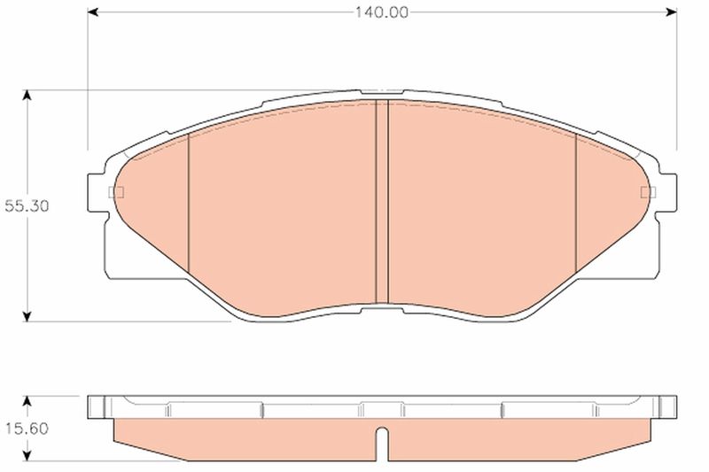 Комплект гальмівних накладок, дискове гальмо TRW GDB3532