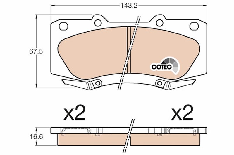 Brake Pad Set, disc brake TRW GDB3534